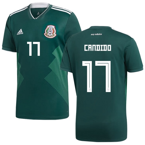 Mexico #17 Candido Green Home Soccer Country Jersey